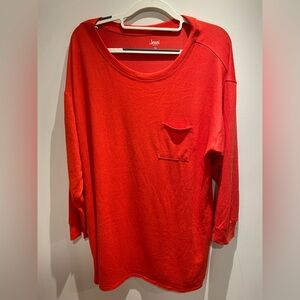 Jenni Bold Red Long Sleeve Tee